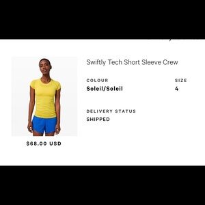 Lululemon Swiftly Tech Short Sleeve Crew